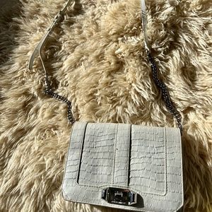 Rebecca Minkoff White Croc Embossed Crossbody